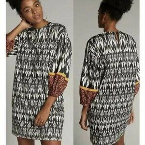 Sachin & Babi x Anthropologie Caralisa Balloon Sleeve Tunic Dress XS Abstract